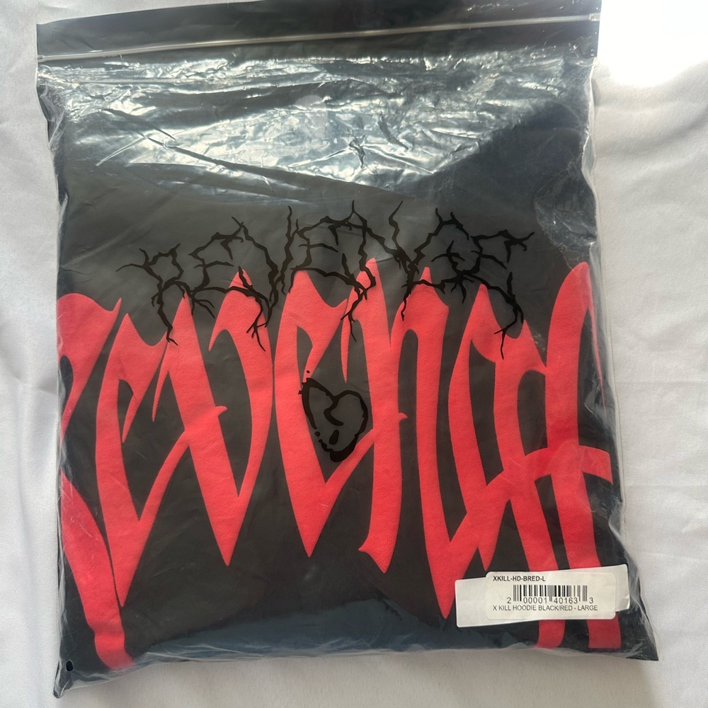 X Kill Hoodie Size L Nip Color Black/Red - image 4